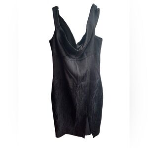 Black Halo Women’s Textured Jackie O Black Knee Length‎ Sheath Dress Size 10